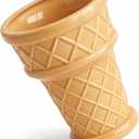 Giant Ice Cream Cone Flower - Large Planter 12' Tall Quirky Home Decor - Indoor Outdoor Planter for Ice Cream Cone Decor Lovers - Retro Decor - Unique Finds (Giant Size)