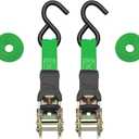 SmartStraps Ratchet Straps - 6ft GRN Padded Ratchet 2pk 1,500lb , green -SMAR138