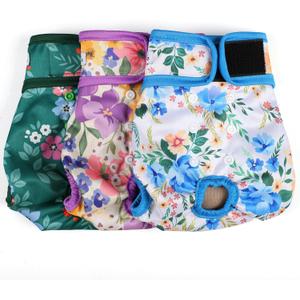 Dog Diapers Female- Reusable Diapers for Doggie in Heat - Highly Absorbent for Pet Incontinence with Adjustable Snaps Green, S