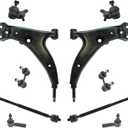 TRQ Front Steering & Suspension Kit Ball Joint Control Arm Sway Bar Stabilizer Link Tie Rod Compatible with 1993-1995 Geo Prizm Toyota Corolla