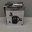 Elite Gourmet EKT1821 1.8L Double Wall Insulated, Cool-Touch 1500W Kettle w/Stainless Steel Interior & Lid, 360° Swivel Base for Cord Free Serving, Power On Lever, Auto Shut-Off, Boil Dry, Black