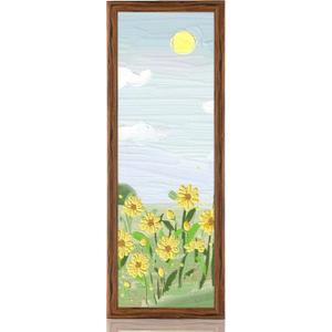 12x36 Wood Frame Brown, Rustic Natural Wooden 36x12in Poster Picture Frame, Distressed 12 x 36inch Woodgrain Gallery Photo Frame with HD Plexiglass, Horizontal Vertical Wall Mounting Display 1pcs