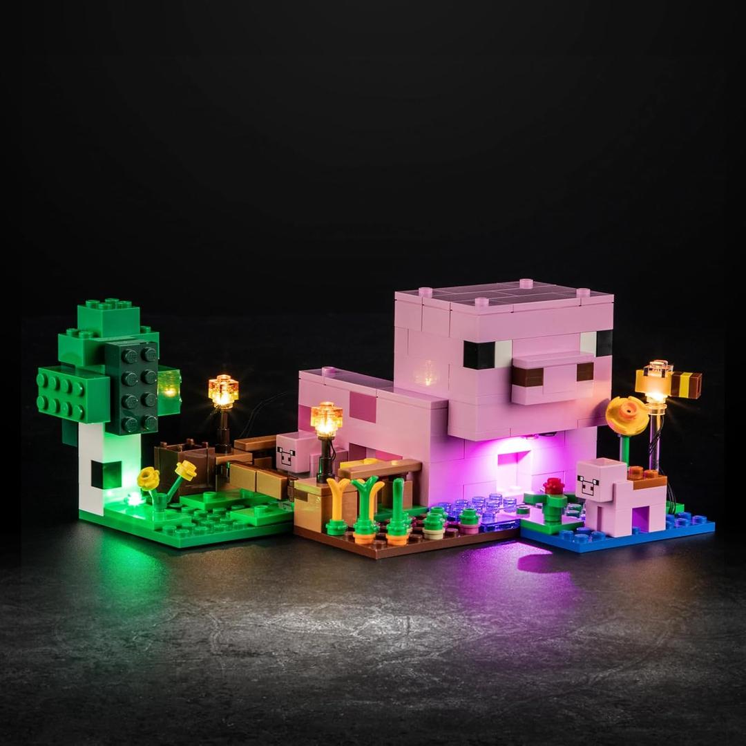 Vaodest Led Light for Lego 21268 The Baby Pig House Blocks Model,Design and Configuration Compatible with Model 21268(Led Light Only, Not Building Block Kit)
