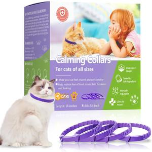 Calming Collar for Cats Adjustable Soother Anxiety Relief & Stress, Comfort Cat Calm Collars Water Resistant, Pheromone Collar for Cats Rapid Effect Lasts 45 Days (Purple)