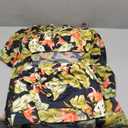 KEYUFANG Women 3 Piece Vocation Outfits Summer Suit Floral Kimono Cardigans Beach Cover Up Crop Cami Top Short Set, M