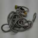 Holldoor Metal Garden Hose 25 ft  304 Stainless Steel Water Hose with Nozzle Sprayer, Garden Hoses Flexible, Lightweight, No Kink, Heavy Duty for Outdoor (25 ft) (Silver)