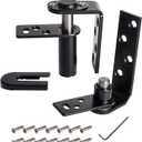 1 Pack Swing Door Hinge, Cafe Door Hinges Dual Swing, Hardware Commercial Saloon Door Hinges Heavy Duty, 180 Degree Rotation for Double Swinging Cafe Door Hardware Hinges (4 in)