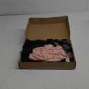 9 Pcs Halloween Criminal Couple Costume Accessories Include Short Mushroom Wig Inflatable Fake Belly Black Fanny Pack Square Glasses Gray Striped Scarf Bald Cap for Halloween Party Cosplay