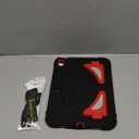 Auizotl Case for iPad (A16) 11th Generation 11 Inch (2025),iPad 10th Generation 10.9 Inch (2022) Kids Friendly i Pad Case 10th Gen with Screen Protector, Shockproof Cover for i Pad 11/10 Gen, Black Red