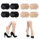 Cuffbow 8 Pairs Women toe socks for heels Ball of Foot Cushion Socks Toe Cover with Padding Non Slip Pain Relief Half Foot Cover