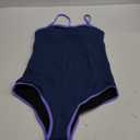 Beautikini Period Swimwear - One Piece Bathing Suit Menstrual Leakproof Swimsuit for Teen Girls and Women (Medium, Navy Blue)