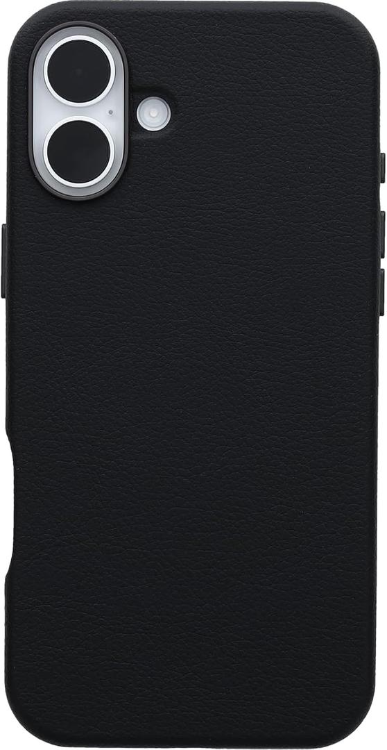 OtterBox iPhone 16 Plus Symmetry Series Cactus Leather for MagSafe - Noir Ash Black
