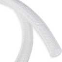 DAVCO 1/4" ID 50 ft Heavy Duty Braided Clear Plastic Vinyl Tubing, Flexible High Pressure Reinforced PVC Vinyl Tube Hose, Non-toxic, BPA Free