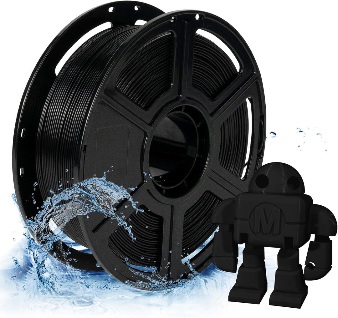 FLASHFORGE PETG Pro Filament 1.75mm Black, 3D Printer Filament 1kg (2.2lbs) Spool, Dimensional Accuracy +/- 0.02mm, 3D Printing Filament for Various Mechanical Parts, Waterproof Parts