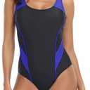 Miccina Women Swimsuit Black - Blue XS
