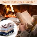 Mens Womens Fuzzy Socks Winter Warm Thermal Thick Boot Slipper Fluffy Sleeping Bed Sock for Christmas Gifts Unisex (Multicolor10)