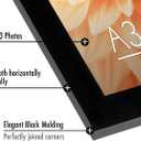 Americanflat A3 Picture Frame with Shatter-Resistant Glass - 11.7x16.5 Frame with Engineered Wood - Signature Collection - A3 Frames for Wall Display - Black