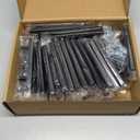 Ravinte 50 Pack 6'' Square Cabinet Pulls Matte Black Stainless Steel Kitchen Drawer Pulls Cabinet Handles 6”Length, 3-3/ 4” Hole Center