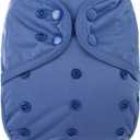 OsoCozy One Size Cloth Diaper Covers - Adjustable Snap Fit & Double Leg Gussets for Baby Boys & Girls from 8-35 Pounds. Use with Prefold, Flat or Fitted Cloth Diapers or Snap-in Inserts.