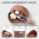 Checkered Crossbody Bum Bags for Women, Nylon Sling Bags with Shoulder Strap, Large Capacity Checkered Purse Bag