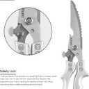 2 x Heavy Duty Kitchen Shear with Bonus MultiPurpose and Herb Scissors 420 Stainless Steel for Chicken, Meat, Fish and Poultry Gift Set with Kitchen Shears for Food and Herbs Scissors by Kiture (Large Silver Set)