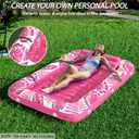 Inflatable Tanning Pool Lounger Float - Jasonwell 4 in 1 Sun Tan Tub Sunbathing Pool Lounge Raft Floatie Toys Water Filled Tanning Bed Mat Pad for Adult Blow Up Kiddie Pool Kids Ball Pit