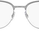 Ray-Ban Women's Rx8422 Square Prescription Eyewear Frames (Blue on Gunmetal/Demo Lens)