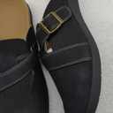 V.Step Women Orthopedic Clog Slippers with Arch Support, Suede Clogs Leather Mules, Orthotic Slippers Potato Shoes for Plantar Fasciitis, Slip on Adjustable Indoor Outdoor Sandals Foot Pain Relief (10 Wide Women/9 Men, Black)