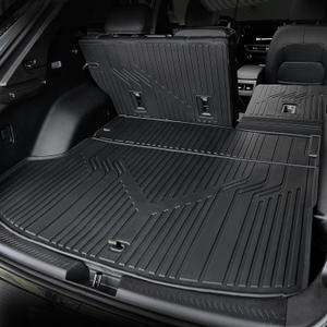 Cargo Mat with Backrest Mat for 2024-2026 Chevy Equinox EV, All Weather TPE Cargo Liner Trunk Right Storage Car Mat Accessories for Chevrolet Equinox EV LT1 LT2 RS