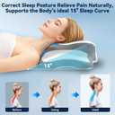 Sleep Apnea Pillow with Neck Pain & Snoring Relief -Orthopedic Cervical Pillow, Ergonomic Contour Memory Foam for Side, Back,Stomach Sleepers, Medium Firm Support