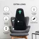 ObusForme Highback Backrest Support - Extra Tall Padded Seat Cushion and Lumbar Support Pillow, Portable Posture Support with Soft and Durable Foam