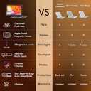 GUSGU Transparent Case with Wireless Keyboard for iPad Air 13-in.(M3/M2, 2025/2024), 7 Colors Backlight, Trackpad, 360Rotating Stand for iPad Pro 12.9-in (6/5/4/3 Gen), Tech Style (Shadow Circuit)