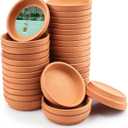 vensovo 2 Inch Terracotta Plant Saucer Pots Tray - 12 pcs Mini Planter Saucers for Indoor & Outdoor Plants, Small Clay Trays Perfect for 1 Inch 1.5Inch Flower Pot