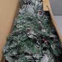 6.5 ft. Pre-Lit LED Slim Fraser Fir Artificial Christmas Tree with 450 White Lights Spruce Tree