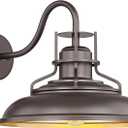 FEMILA Dusk to Dawn 18" ORB Outdoor Barn Light - Waterproof Wall Sconce for Exterior, Garden, Courtyard, & Entryway, 4FY15-1WL-PC ORB