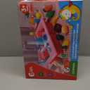 CUTE STONE Color Changing Play Kitchen Sink Toys, Children Electric Dishwasher Playing Toy with Running Water,Upgraded Real Faucet and Play Dishes,Pretend Role Play Toys for Kids Boys Girls (Dark Pink)