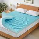 3 Inch Mattress Topper, Twin XL Size Memory Foam Mattress Topper with Cooling Gel Egg Crate Mattresses Toppers, Plush Feel, Breathable, Pressure Relief for Bedroom,Twin XL