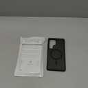 SUPFINE Magnetic for Samsung Galaxy S25 Ultra Case with Screen Protector, (Built-in Magnets) (Military Grade Drop Protection) Slim Translucent Shockproof Phone Case,Black