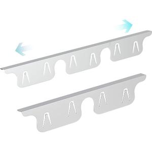 Stainless Steel Stove Gap Covers 13.8~27.5 Inch Retractable, Range Trim Kit Between Stove Top and Counter Heat Resistant & Easy to Clean Oven Gap Filler by BOGDA Silver (2 Packs)