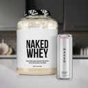 NAKED Whey 5LB 100% Grass Fed Unflavored Whey Protein Powder - Only 1 Ingredient, NSF Certified, Undenatured, Gluten Free, Soy Free, Promote Muscle Growth and Recovery - 76 Servings