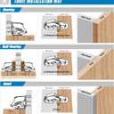 Ravinte 30 Pack Hidden Hinges Soft Close Surface Mount Kitchen Cabinet Hinges, No Pre-drilled for Kitchen Cupboard