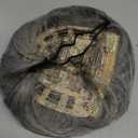 Short Hair Topper for Thinning Hair 5.5 Inch Short Pixie Cut Toppers Pieces Natural Curly Texture Synthetic Mix Grey Wiglets Hairpieces (5.5 inch)