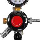Draft Beer Secondary Regulator bar Wall Regulator with Single 5/16" Outlet Barb 0-60PSI Single Guage Co2 regulator nitrogen regulator for Homebrew