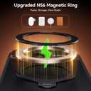 for iPhone 16 Pro Max Case: 360 Spin Magnetic Stand, Camera Protection (Compatible with MagSafe) [16FT Military Protection] Shockproof Matte Translucent Phone Cover for iPhone 16 Pro Max 6.9", Black