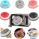Microwave Splatter Cover Vented for Food, Splatter Guard & Colander Kitchen Gadget for Fruit Vegetables Microwave Plate Cover with Hook Hole,Dishwasher-Safe,BPA-Free Silicone & Plastic (2Pack)