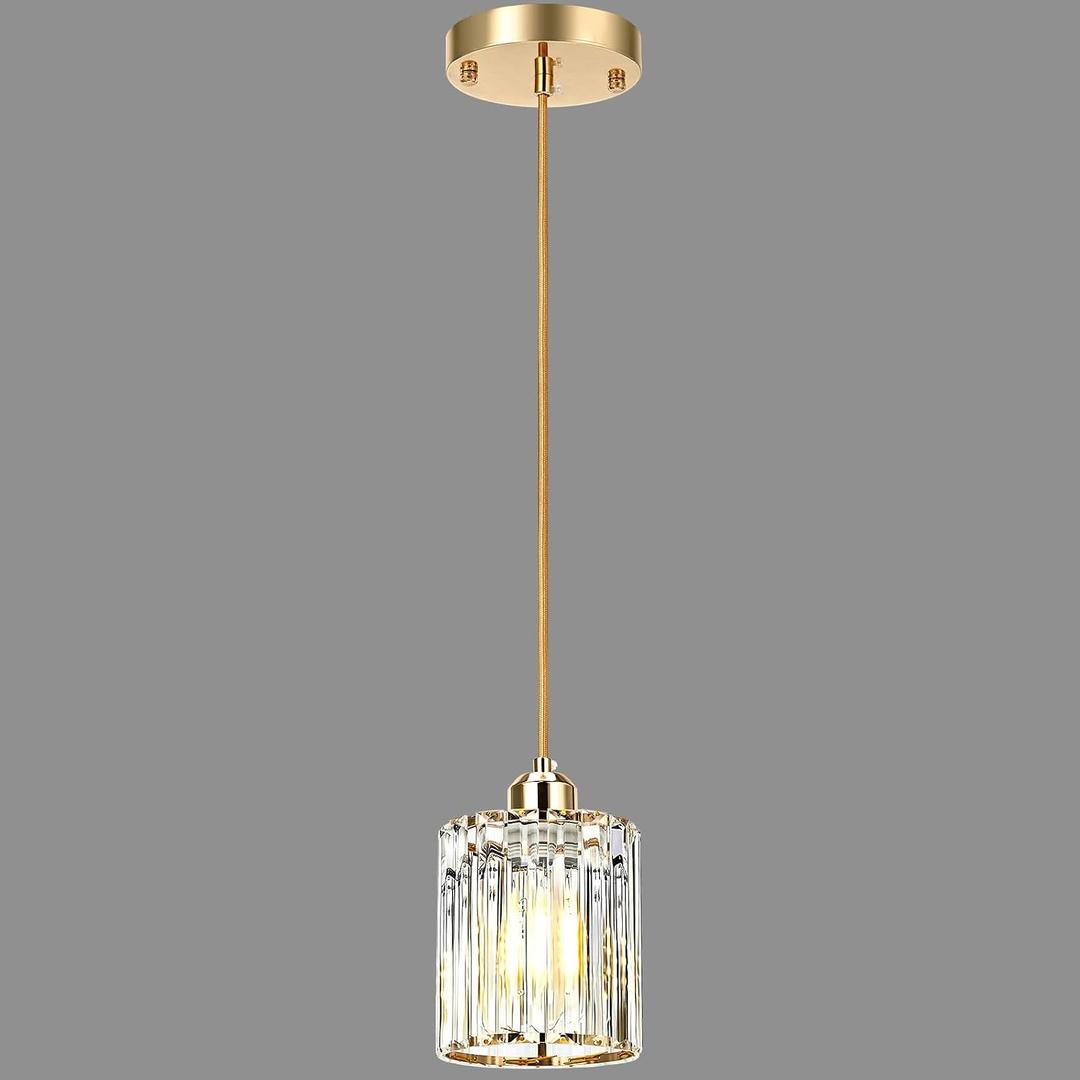 Pendant Lights Kitchen Island Brushed Gold Island Lights for Kitchen, 1 PC