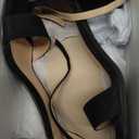 Women Open Toe Low Chunky Short Heels Ankle Strap Block Heel Sandals Party Dress Wedding Pump Shoes (7.5, Black)