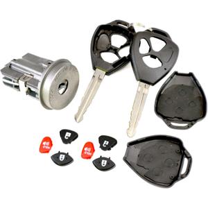 PT Auto Warehouse ILC-468L - Ignition Lock Cylinder, with Keys - without Immobilizer, with Keyless Entry (Replaces 69057-52850, 6905752850)