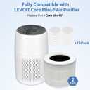 Core Mini Replacement Filter Compatible with LEVOIT Core Mini Air Purifier, Core Mini-P, 3-in-1 High Efficiency H13 HEPA Filter, Mini-RF Filter with Activated Carbon, Replace Part #Core Mini-RF, 2Pack