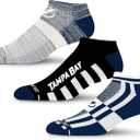 For Bare Feet NHL Unisex Stripe Stack 3 Pack (Large, Team Color)